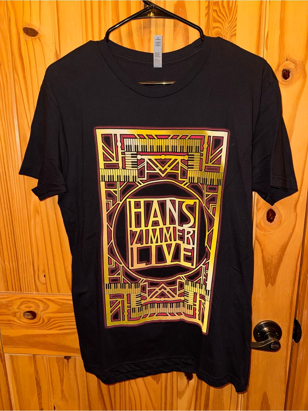 Hans Zimmer Tour  Black Crewneck Tee with Subtle Gray Tag
